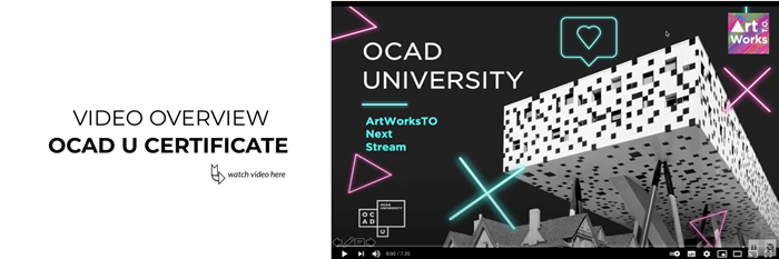 Video overview of OCAD U Certificate